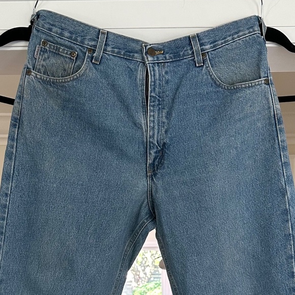 Men's CARHARTT B17-STW Relaxed Fit Stonewashed Denim Dungaree - 38 W x 34 L - Picture 5 of 13